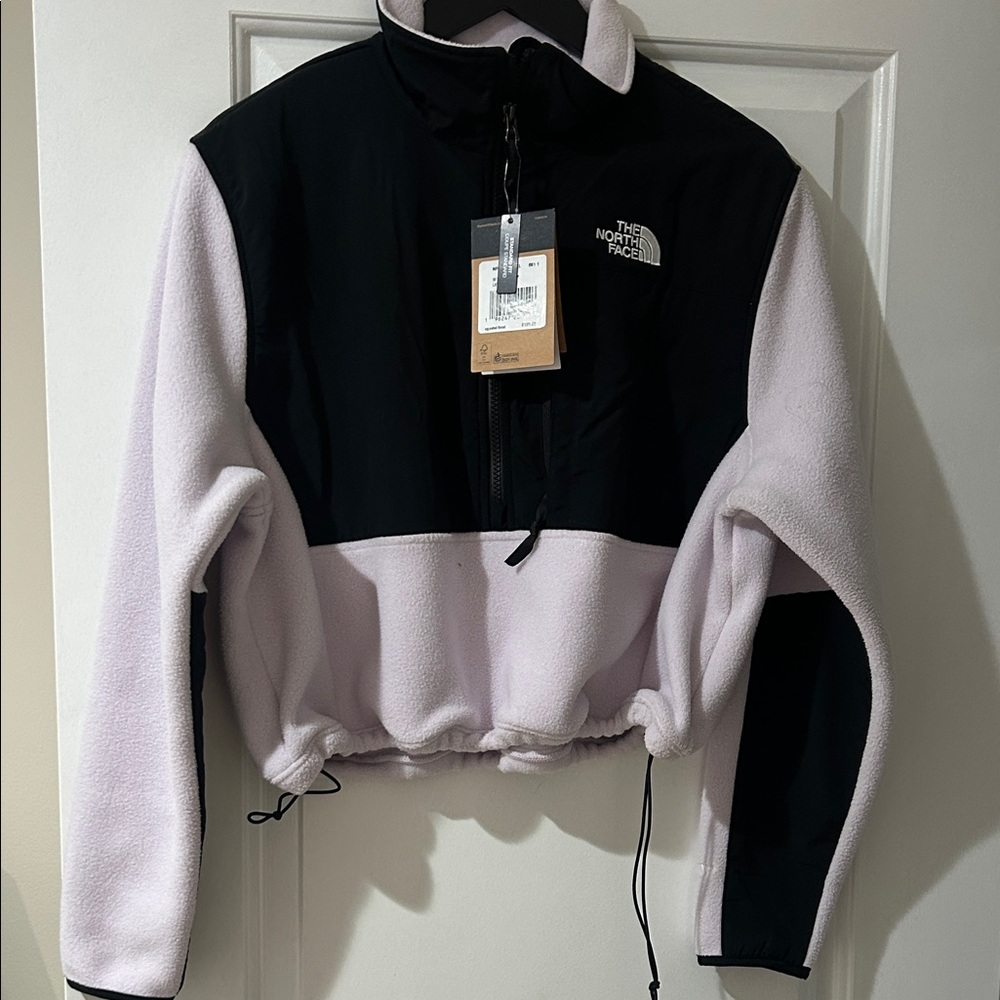 The North Face Black and Light Pink Fleece Jacket